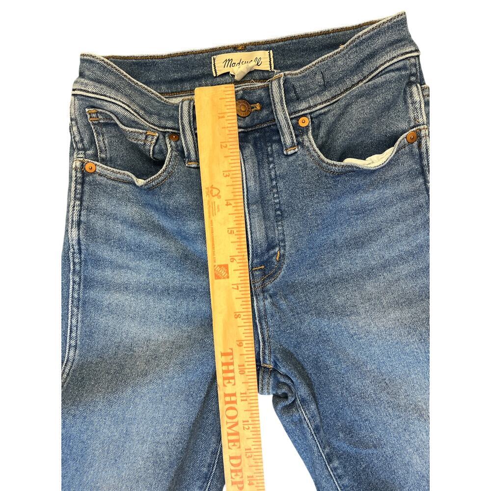 Madewell Jeans Women’s Size 24 Stovepipe High Rise Straight Leg Blue Denim - Picture 6 of 8